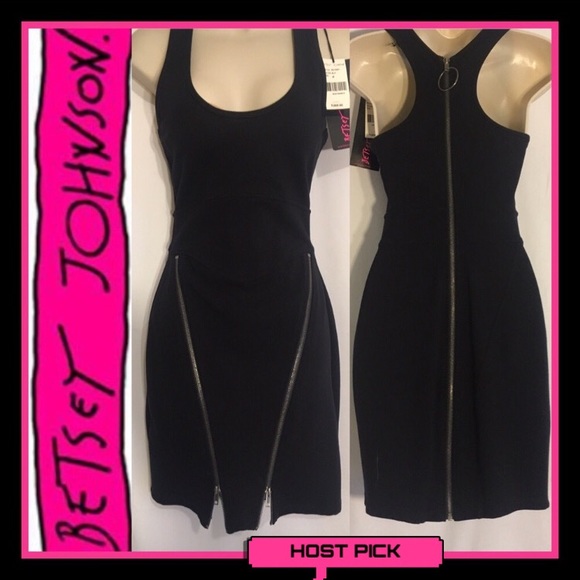 Betsey Johnson Dresses & Skirts - NWT $268 Betsey Johnson Black -Sexy Zippy Dress